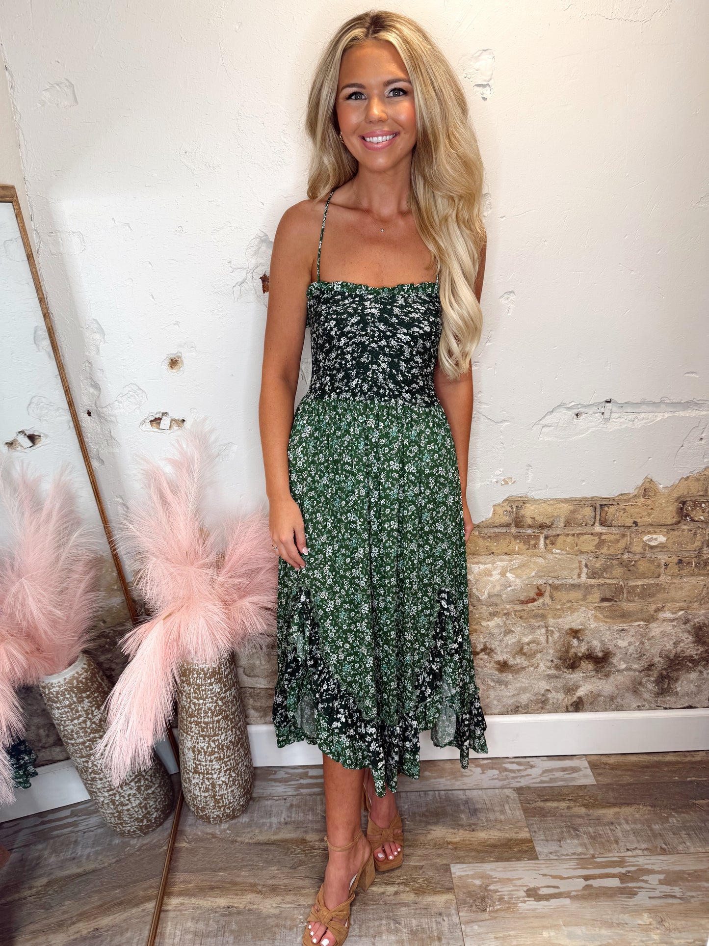 In Bloom Maxi Dress - Green