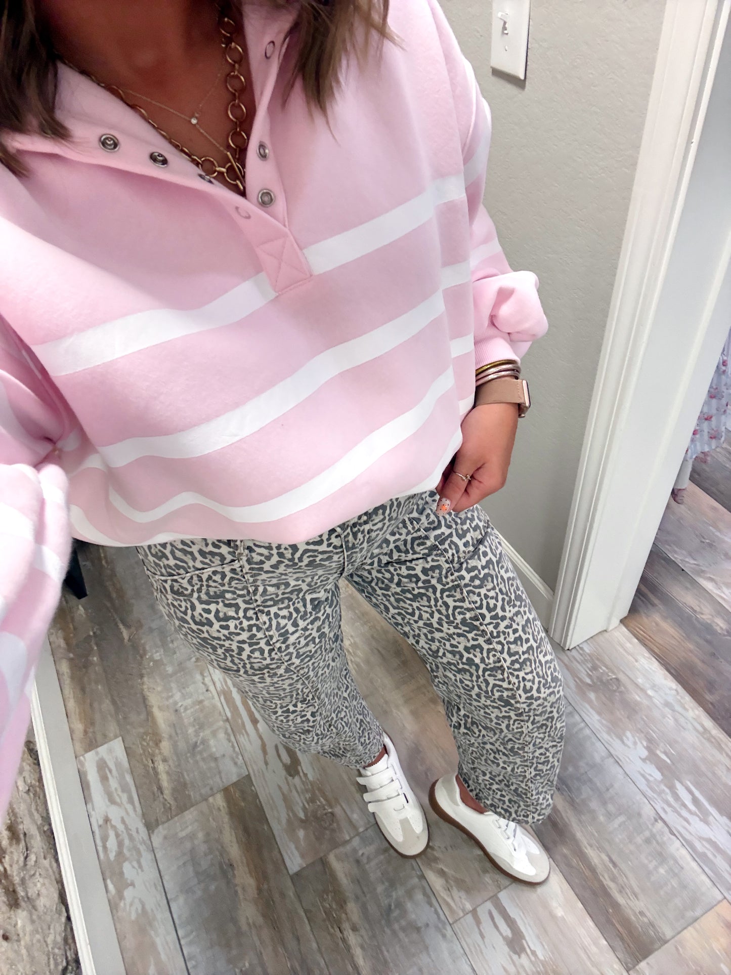 Better In Stripes Pullover - Pink