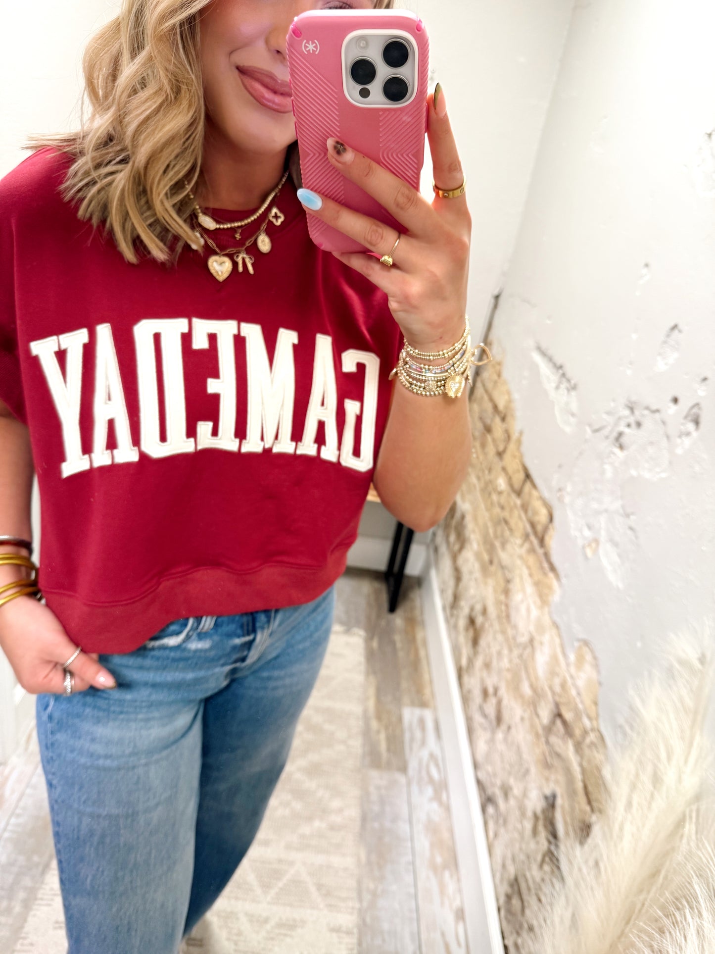Cozy Gameday Sweater - Maroon