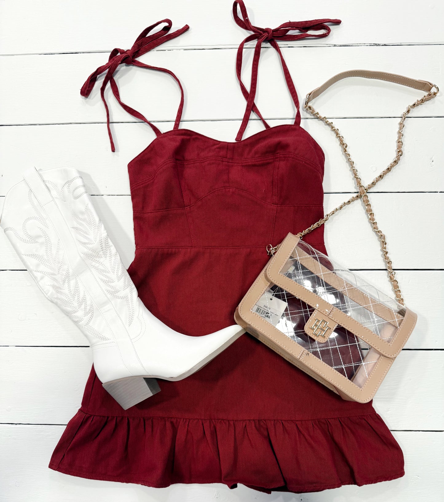 Bless Your Heart Dress - Maroon