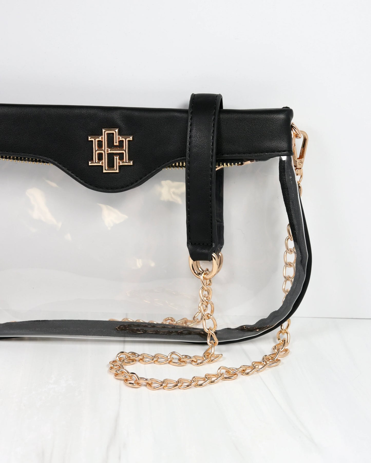 Madi Clear Crossbody - Black