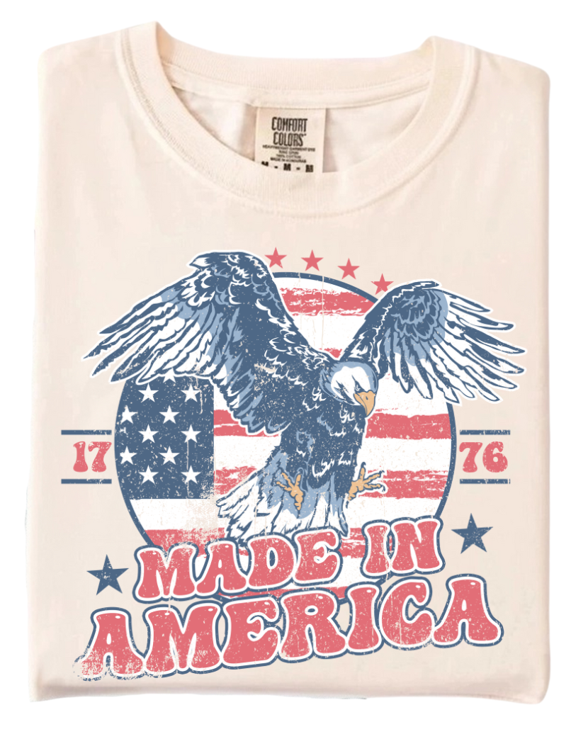 Distressed Made In America Tee