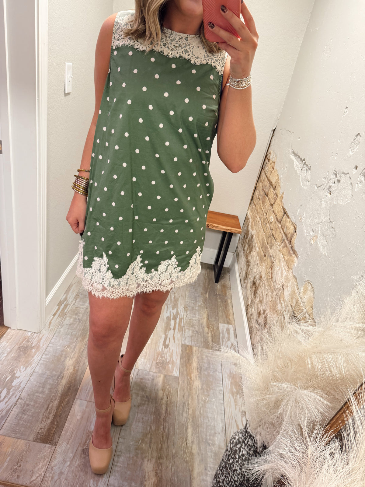Mia Polka Dot Mini - Olive