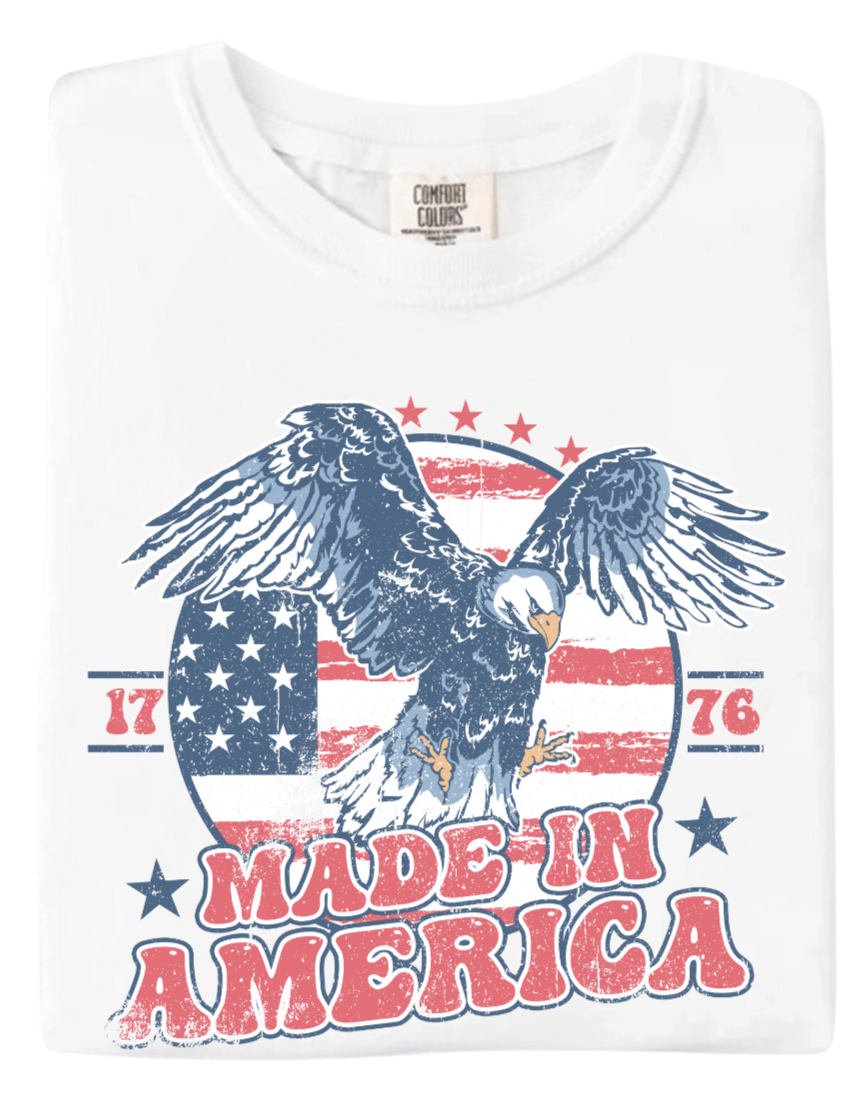 Distressed Made In America Tee
