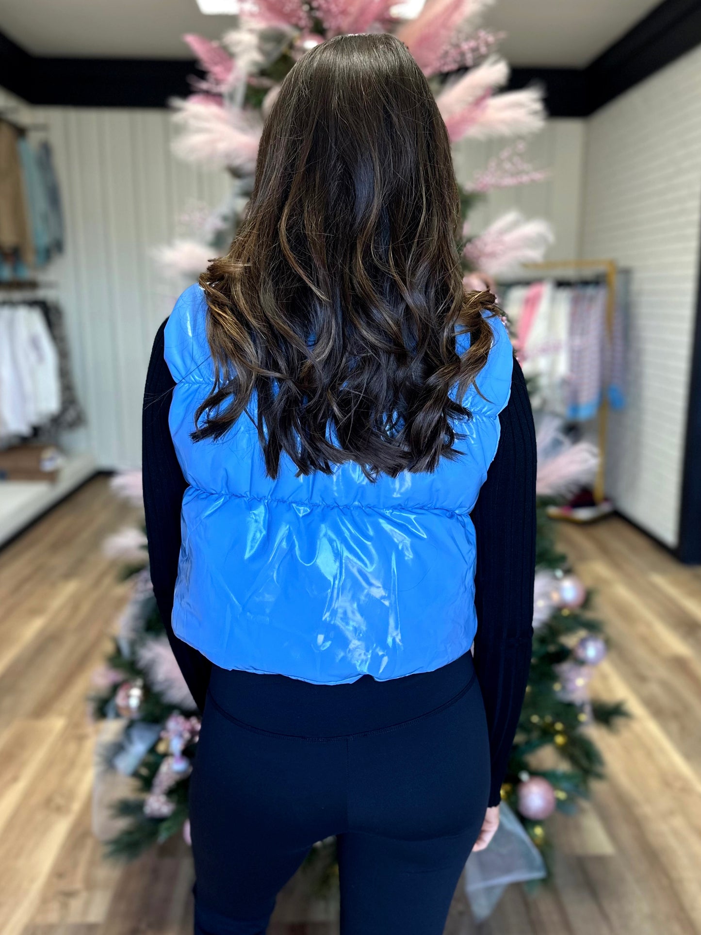 Trendy Puffer Vest - Blue