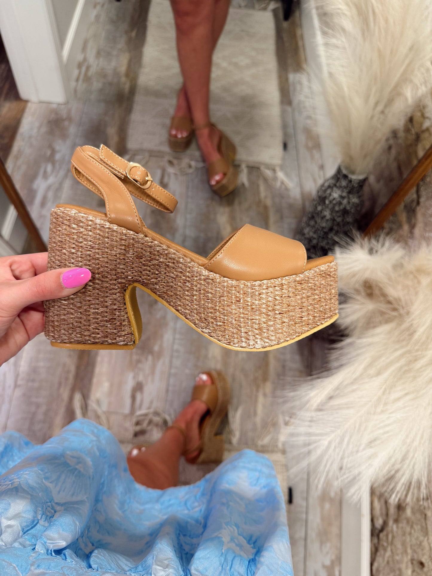 The Luna Heel - Cognac