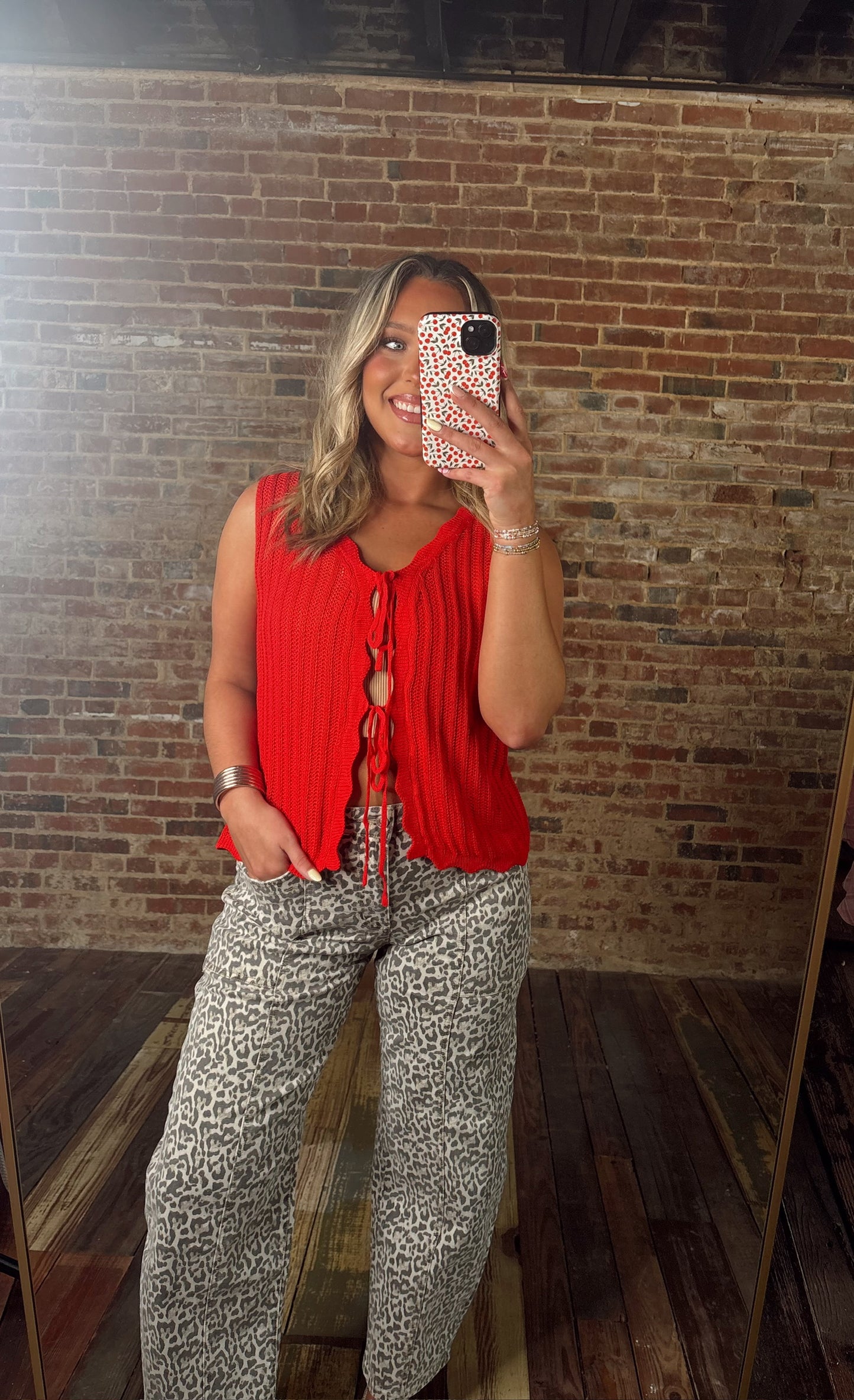 Rosie Glow Tank - Red