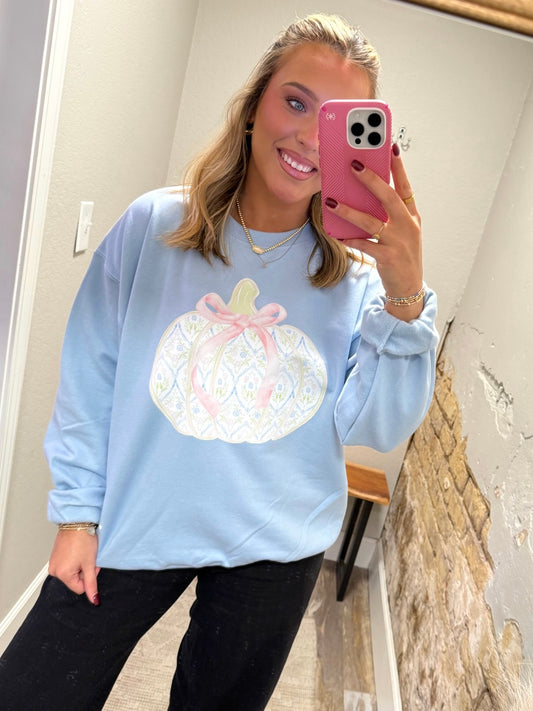 Grandmillennial Pumpkin Sweatshirt