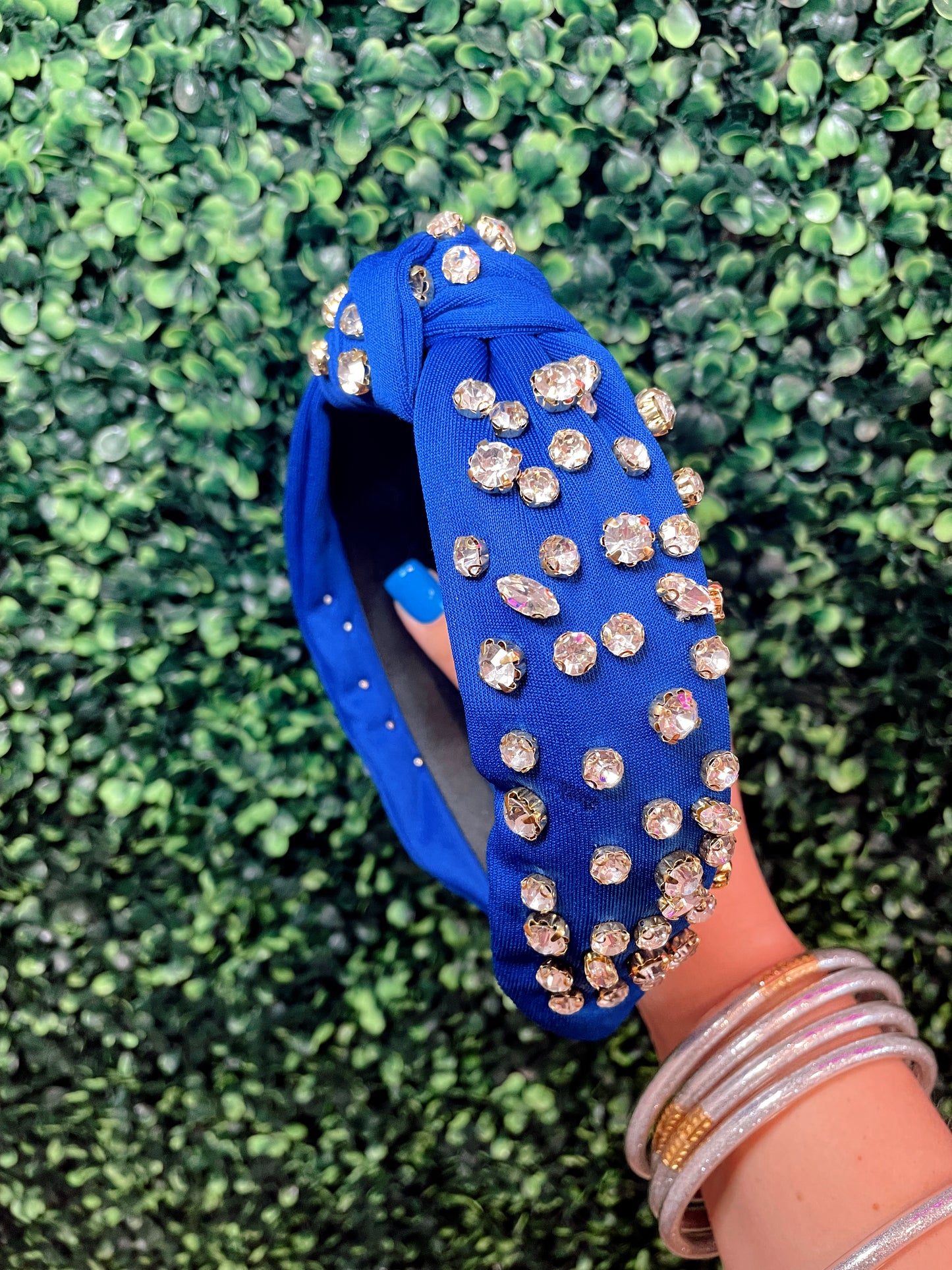 Maeve Jeweled Headband - Royal Blue