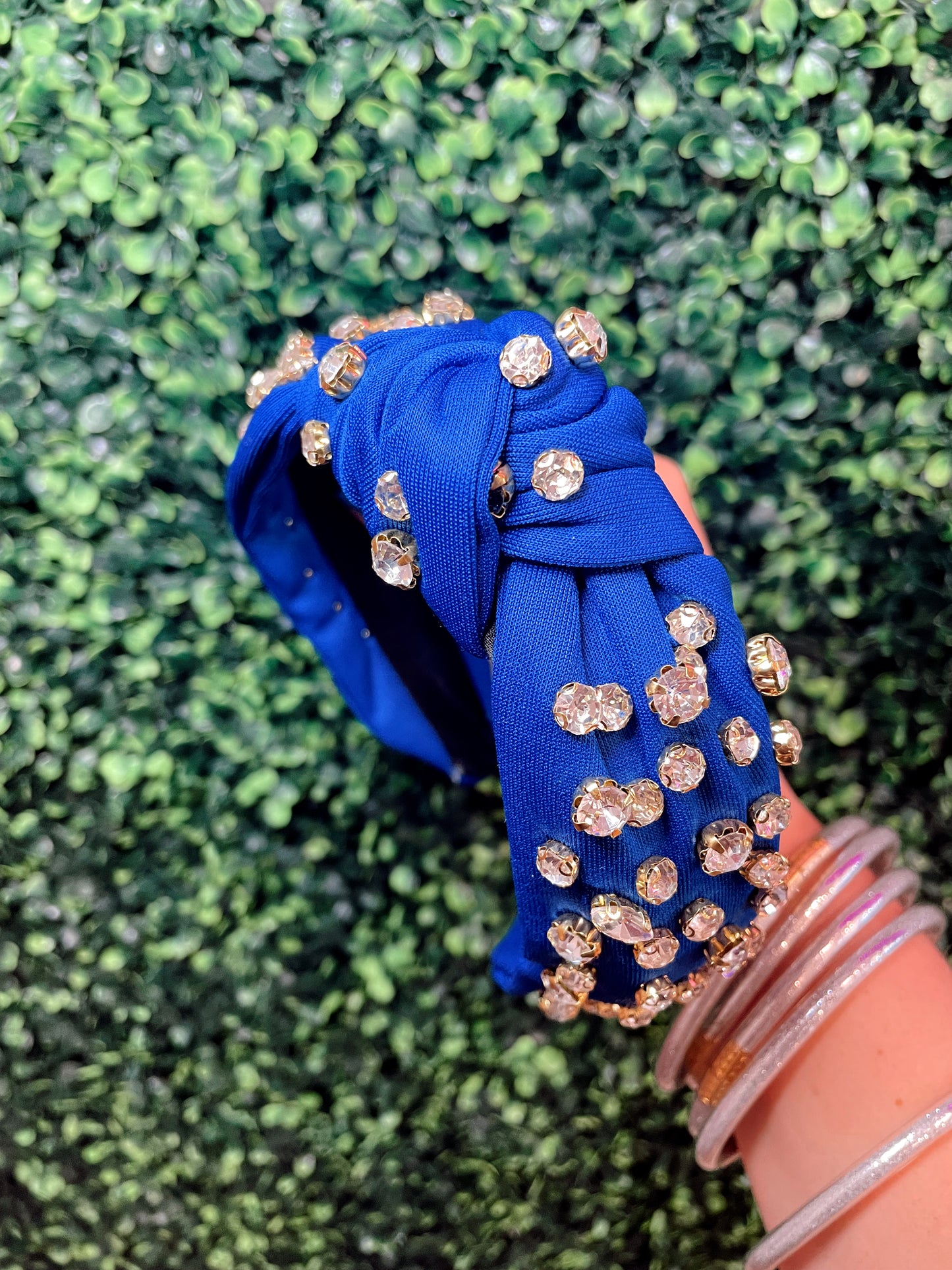 Maeve Jeweled Headband - Royal Blue