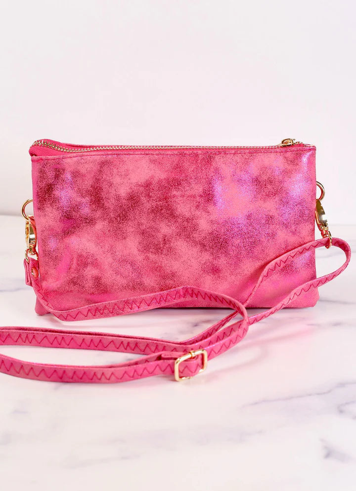 Glimmer Darcy Wristlet - Hot Pink