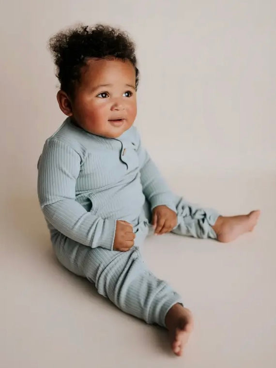 Robins Egg Ribbed Playsuit