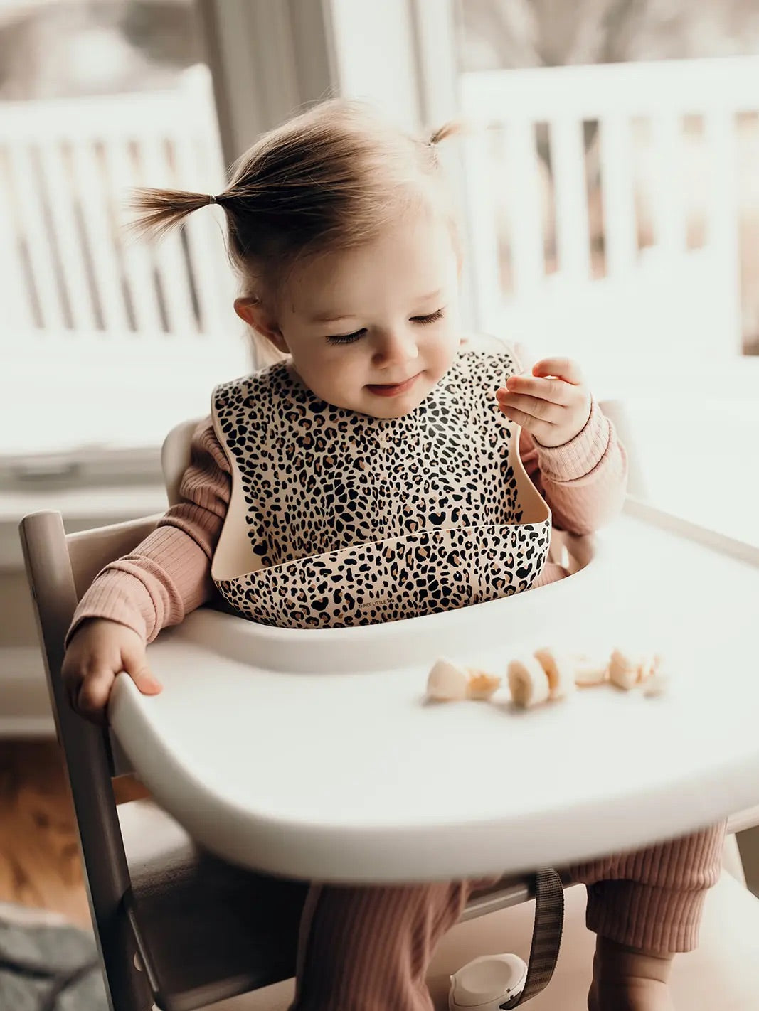 Leopard Print Silicone Bib