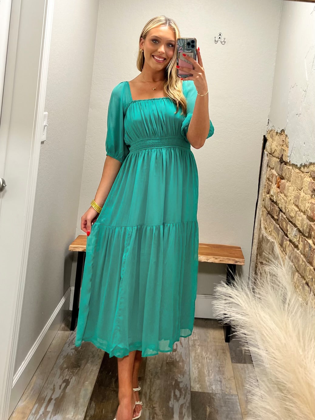 With Grace Dress - Green