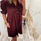 Vintage Mini Dress - Maroon