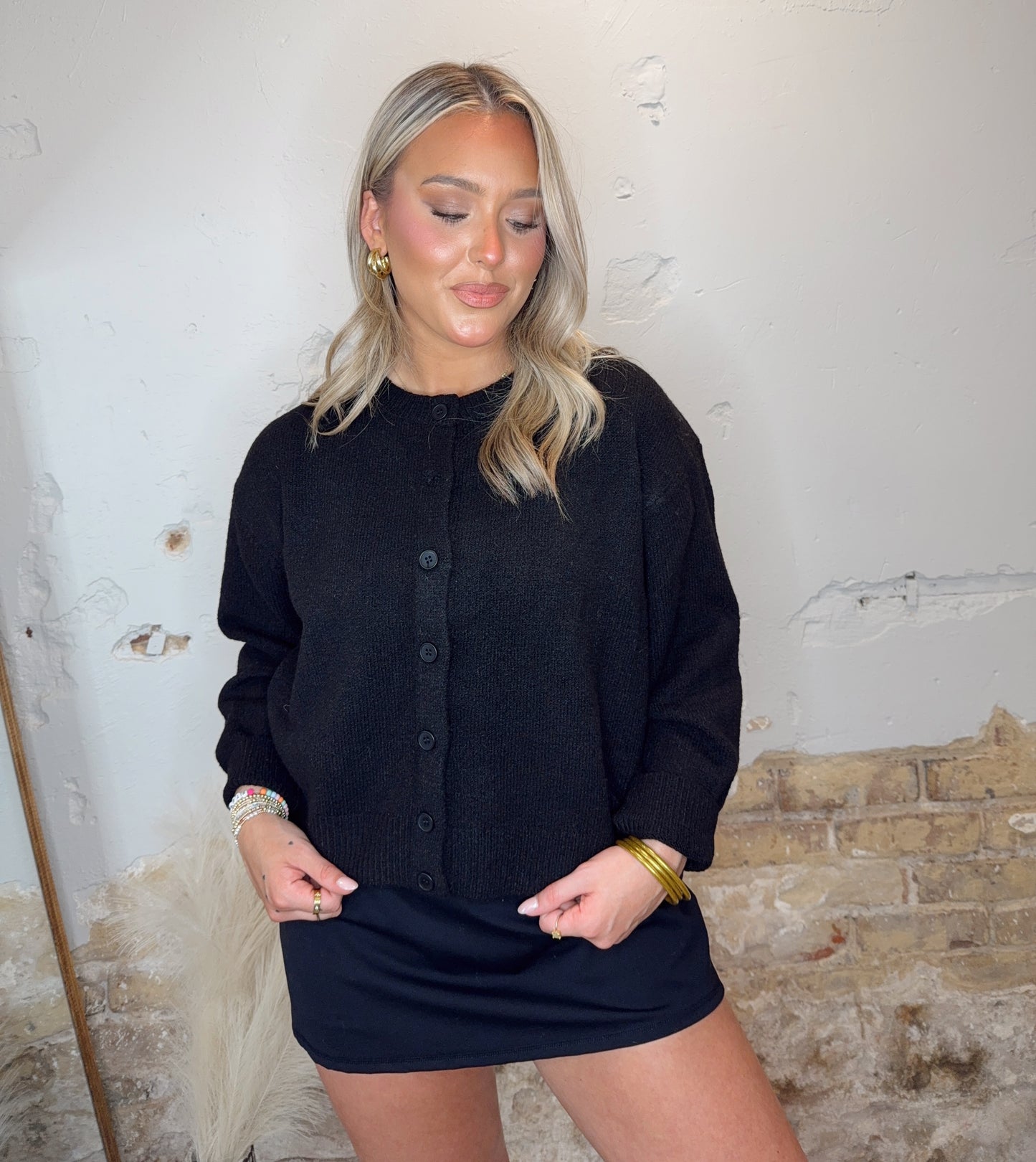 Soft Touch Cardigan - Black