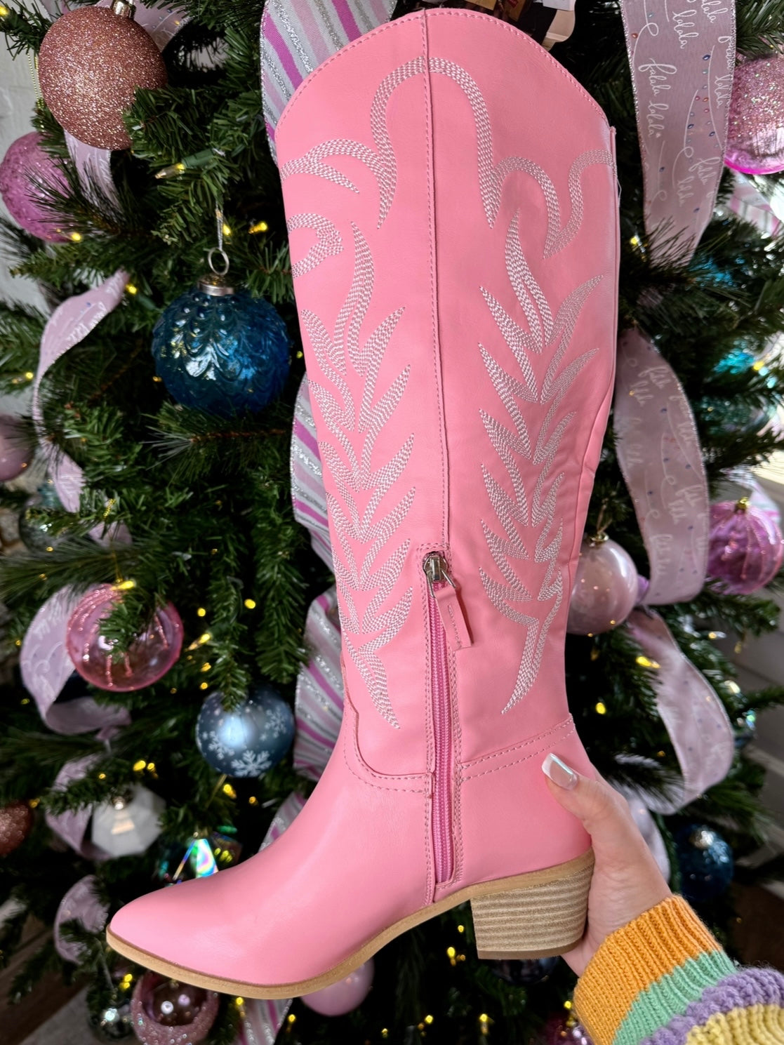 Bubblegum Pink Western Boots