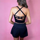 Kendall Cross Back Cami - Black