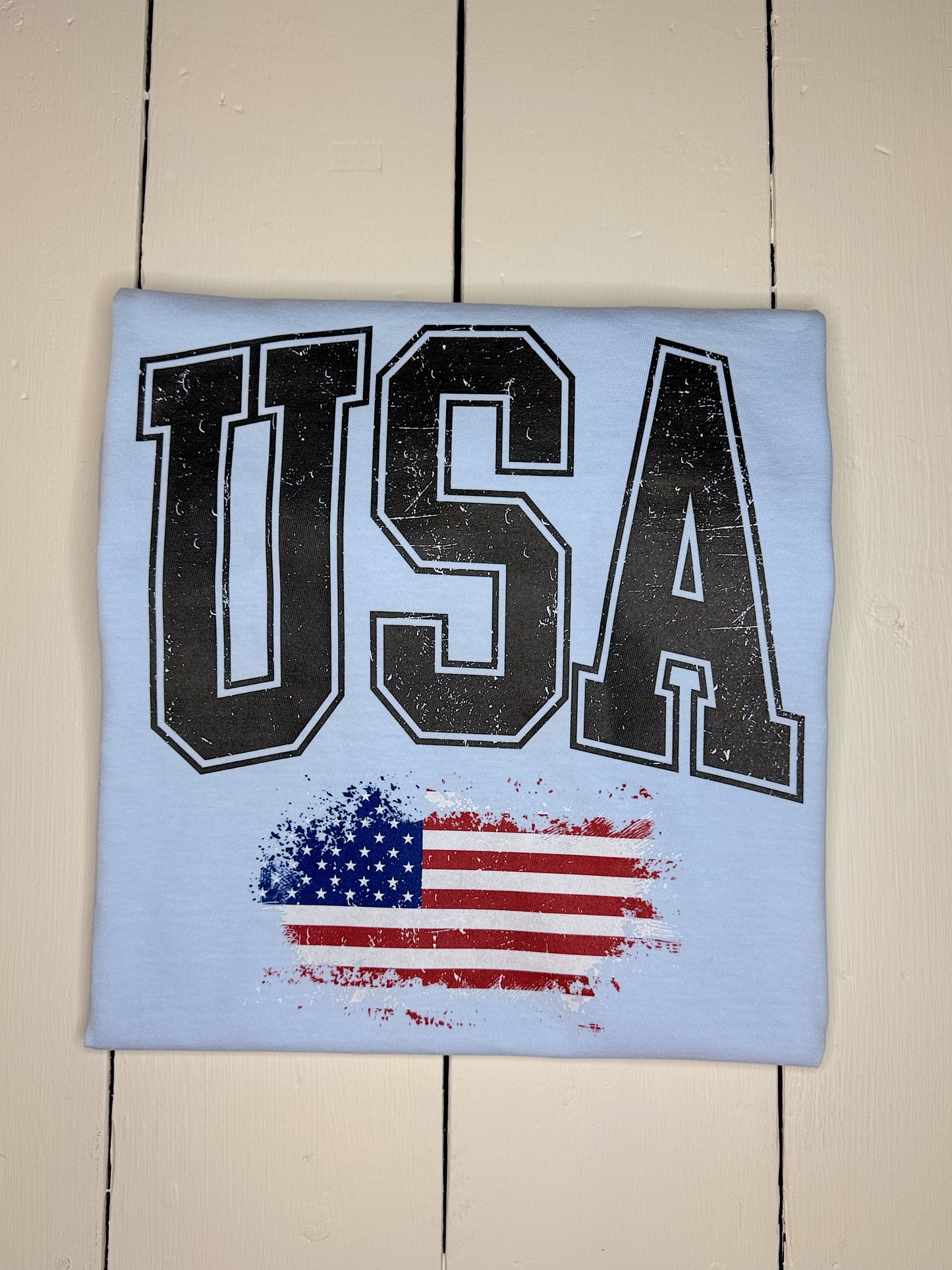 Distressed USA Tee