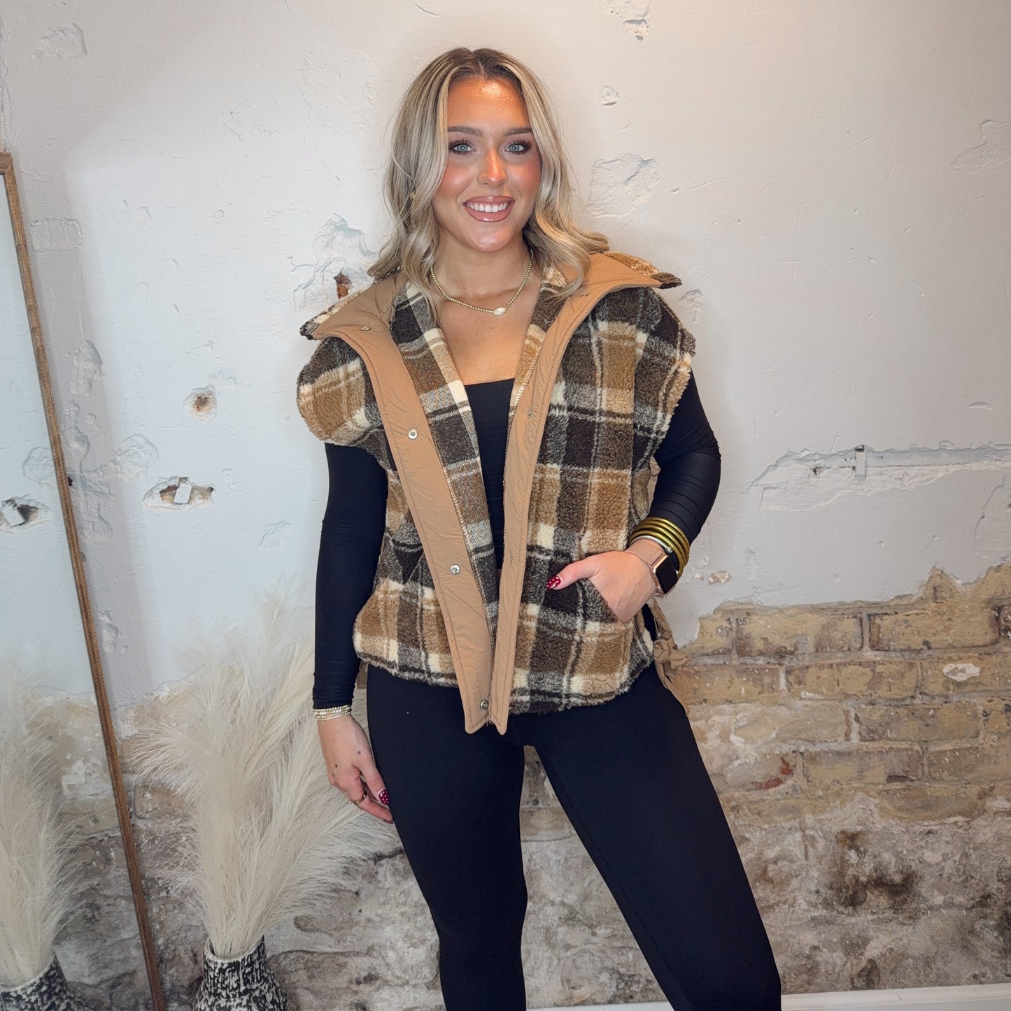 Cozy Corner Plaid Vest
