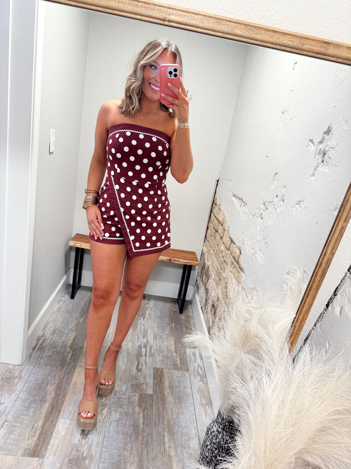 Saturday Social Romper - Maroon