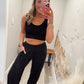 Tatum Cropped Tank - Black