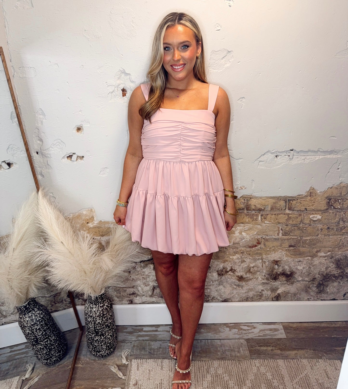 Just Stopping By Dress - Soft Pink