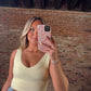 Tori Lace Tank - Butter