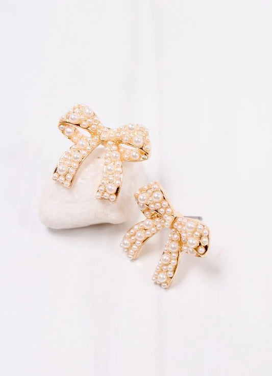 Paige Pearl Bow Earring