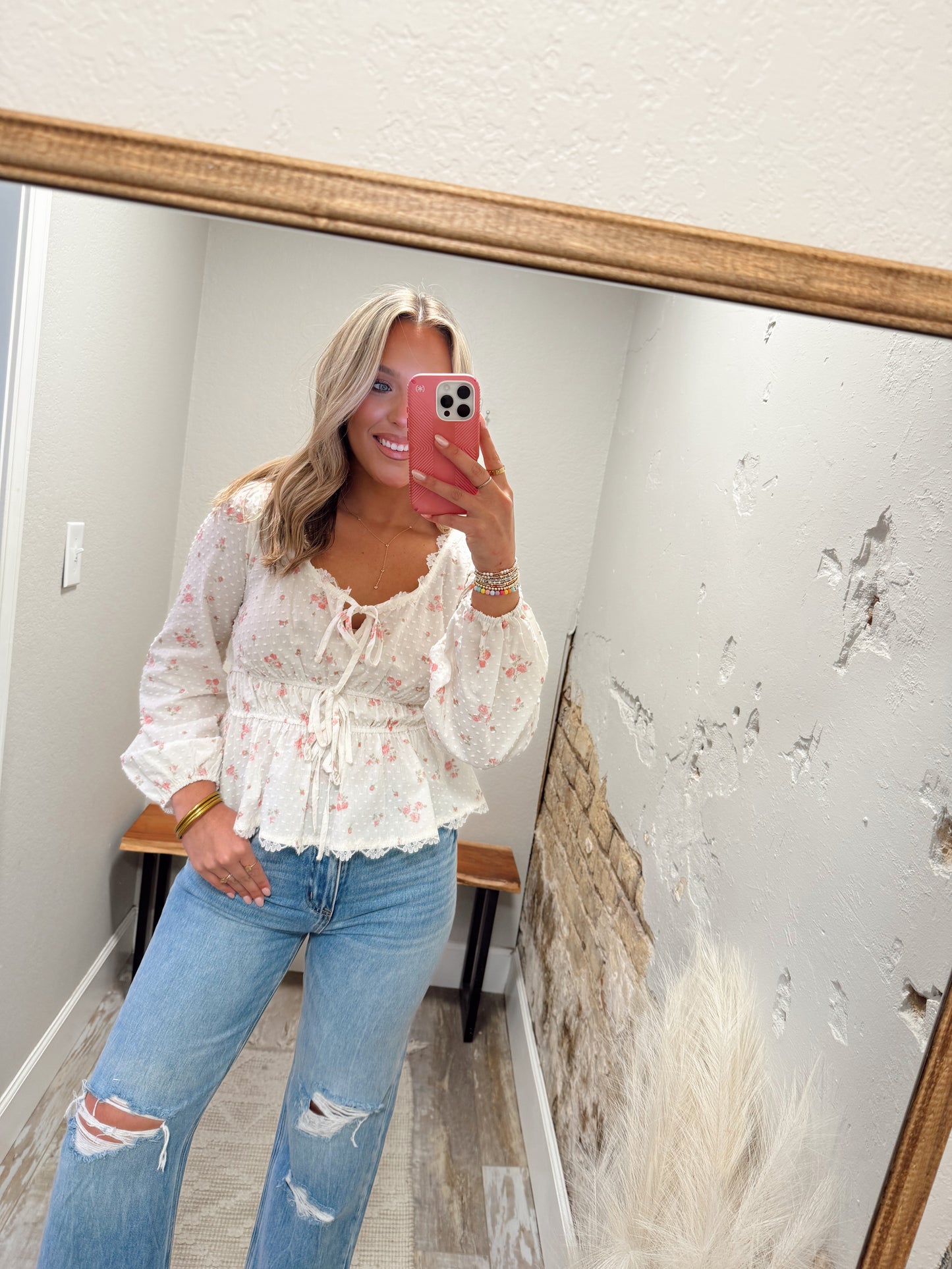 Pink Petal Lace Top