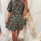 Cocoa Bloom Mini Dress