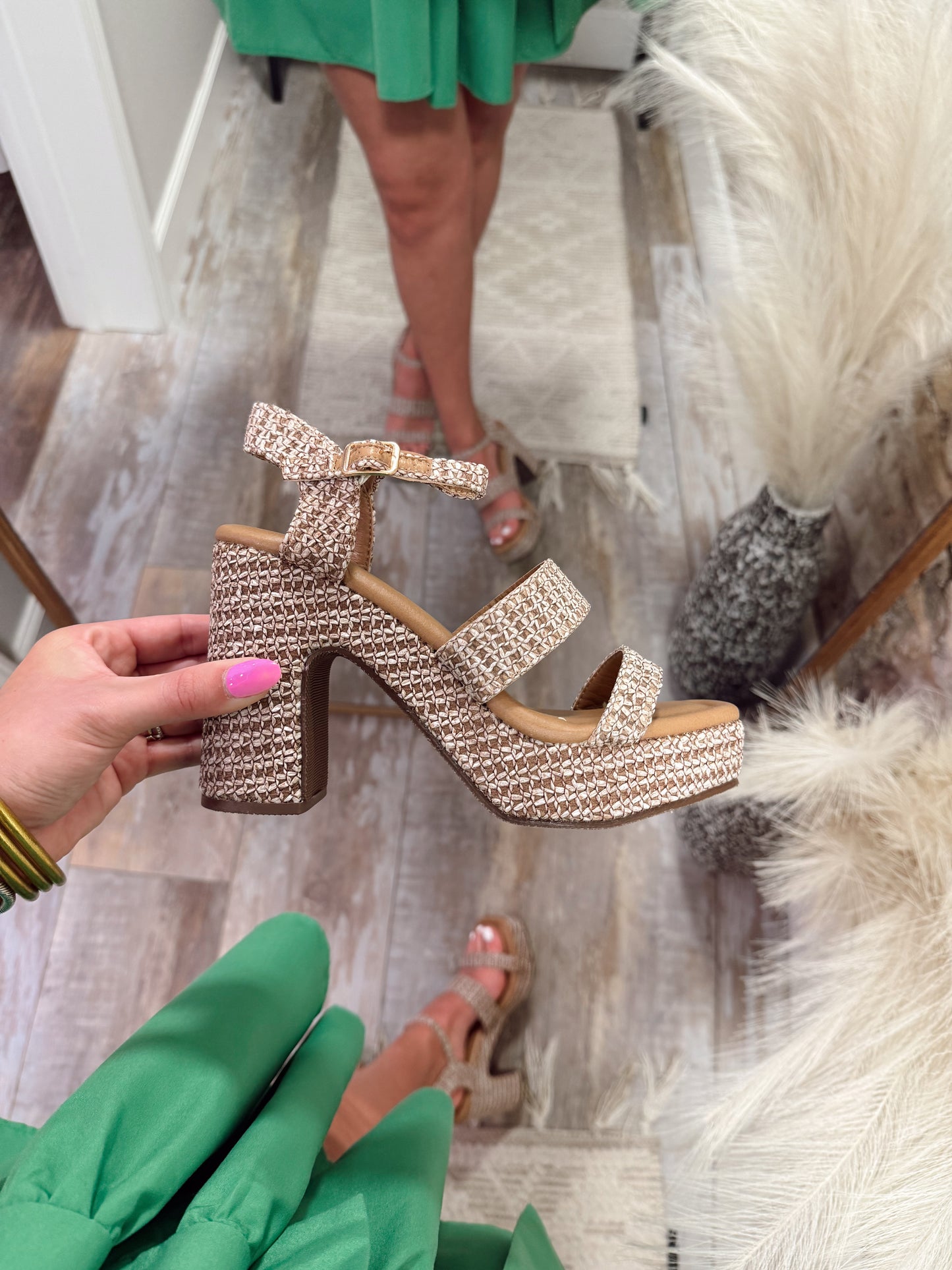 The Woven Heel - Brown
