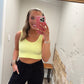 Tatum Cropped Tank - Lime