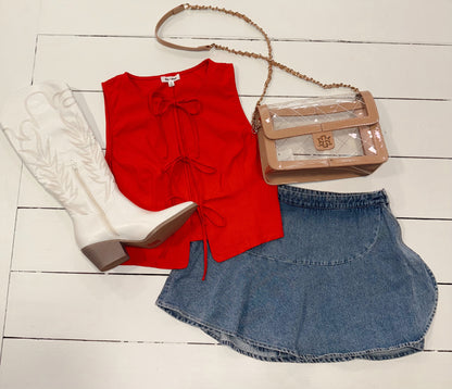 Rebel Runway Top - Red