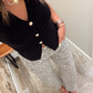 Sweater Vest Top - Black