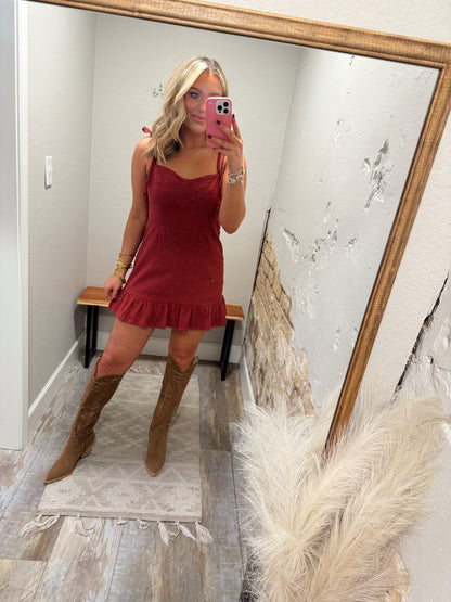 Bless Your Heart Dress - Maroon