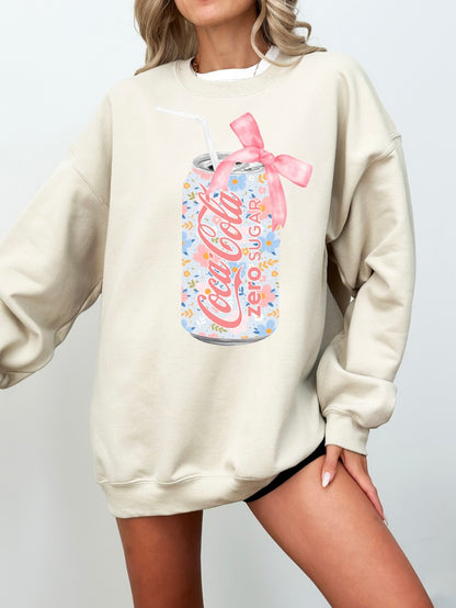 Floral Coke Zero Soda Can Sweatshirt