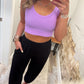 Tatum Cropped Tank - Neon Lavender