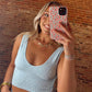 Tori Lace Tank - Baby Blue