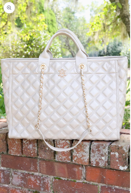 Melissa Tote Bag - Pearl Quilted DQ