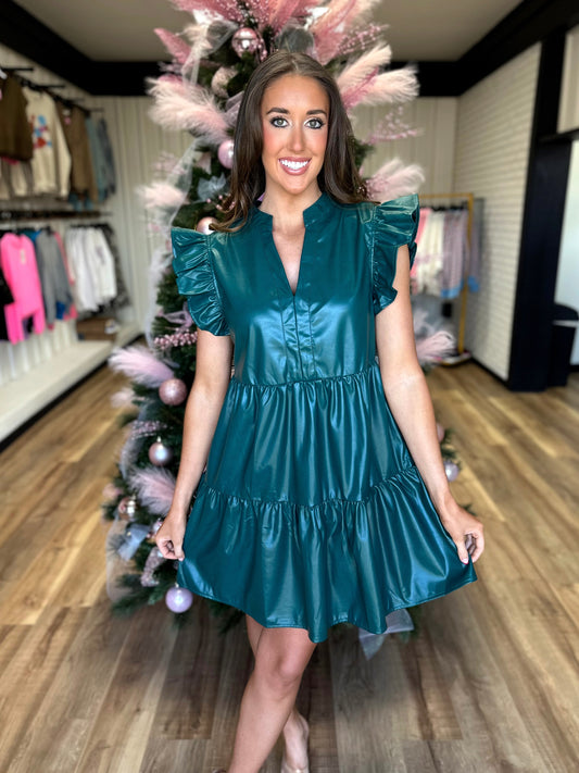 Seasons Greetings Dress - Green