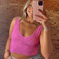 Tori Lace Tank - Pink