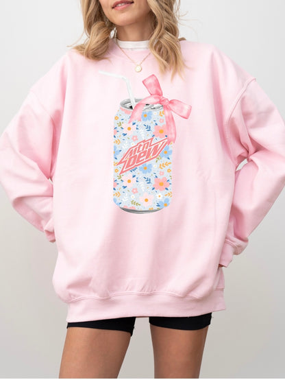 Floral Mtn Dew Soda Can Sweatshirt