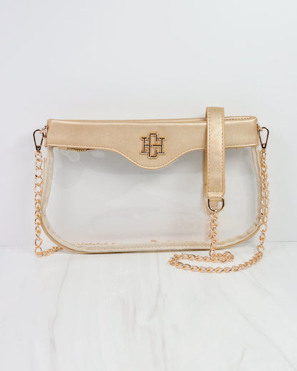Madi Clear Crossbody - Gold