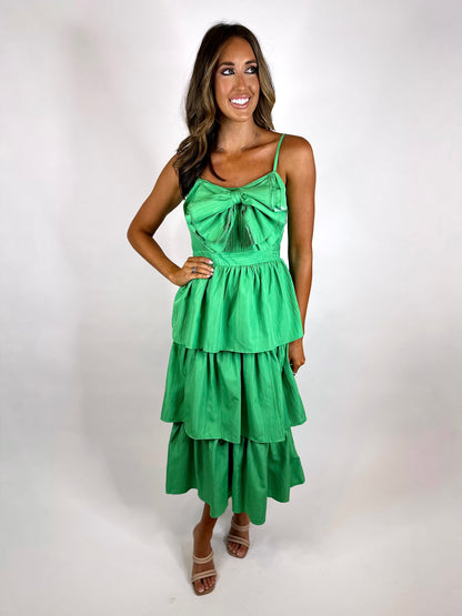 With Love Midi Dress - Kelly Green