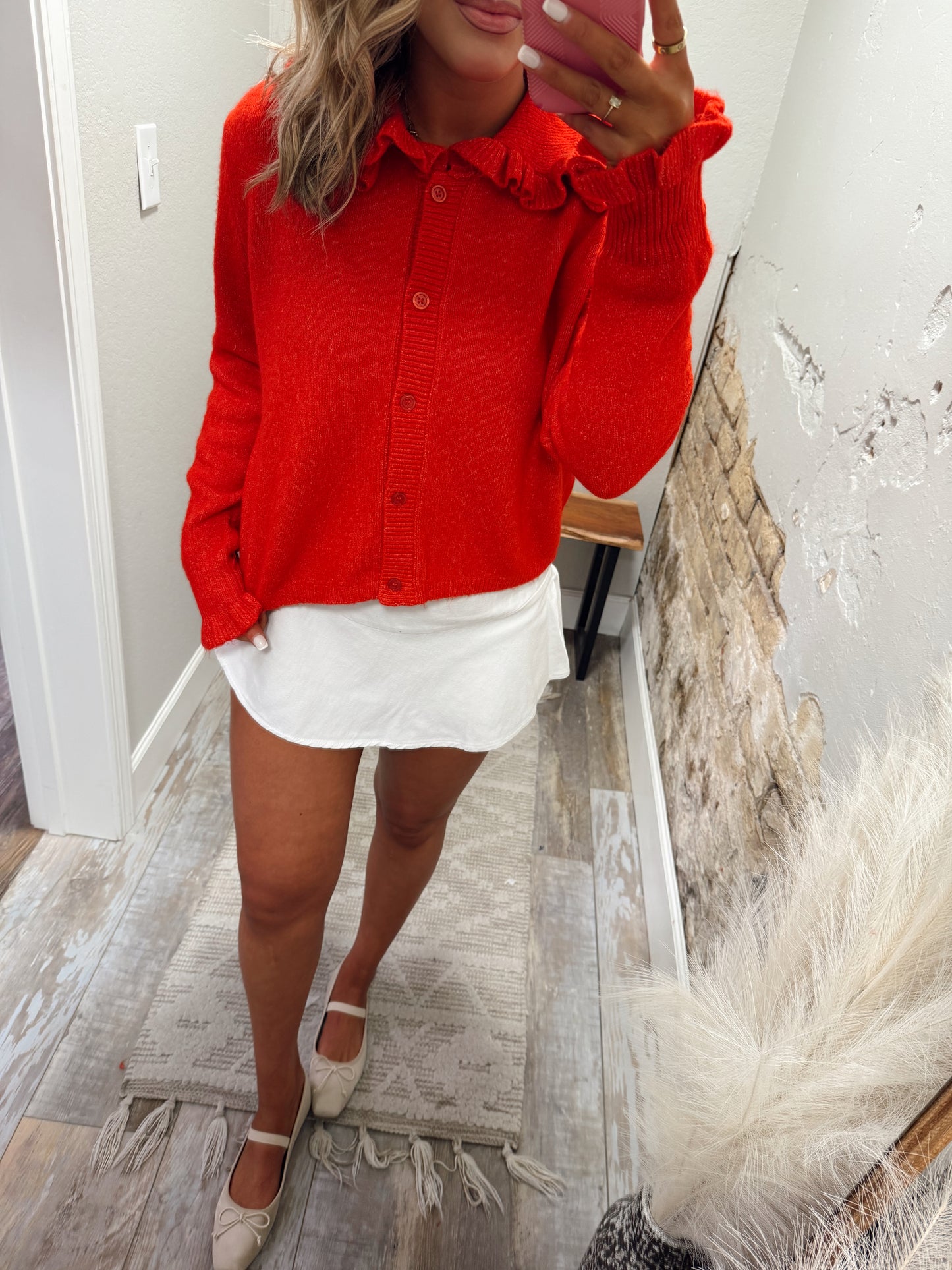 Cloud Nine Cardigan - Red