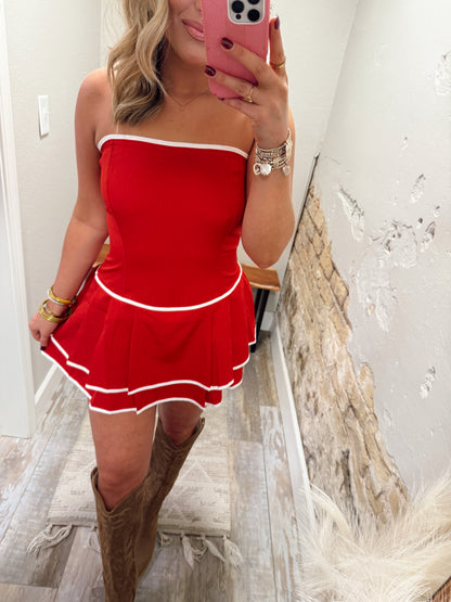 Football Szn Dress - Red
