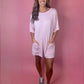 Hotshot Oversized Romper - Baby Pink