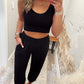 Tatum Cropped Tank - Black