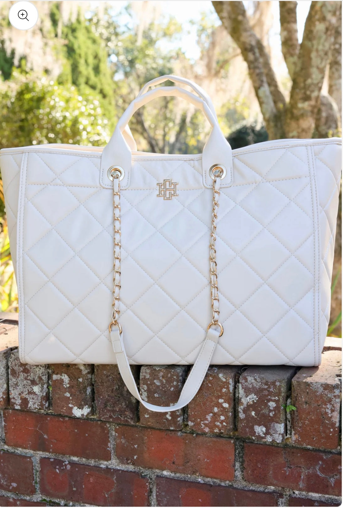 Melissa Tote Bag - Cream Quilted LD